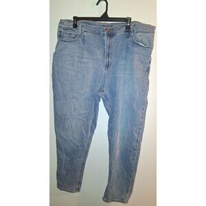Fashion Nova Medium Denim Pleat Taper Jeans Sz 20